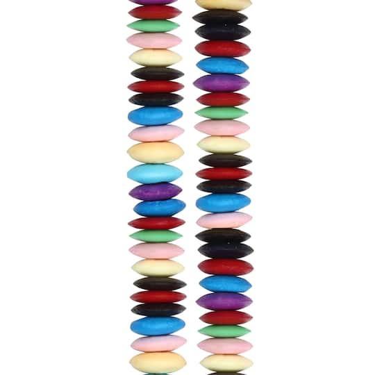 Multicolor Bone Rondelle Beads by Bead Landing&#xAE;
